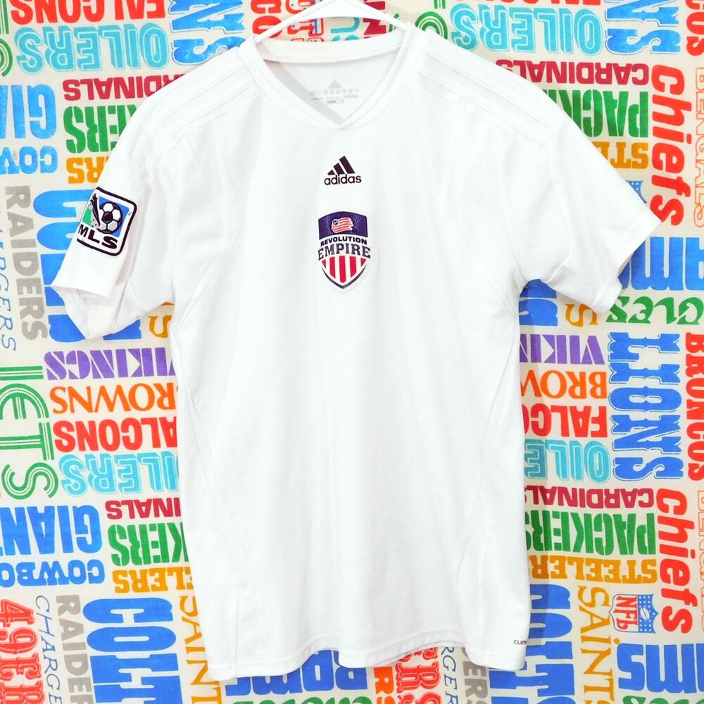 Adidas New England Revolution Empire Soccer Jersey Size L MLS Unisex White 2012